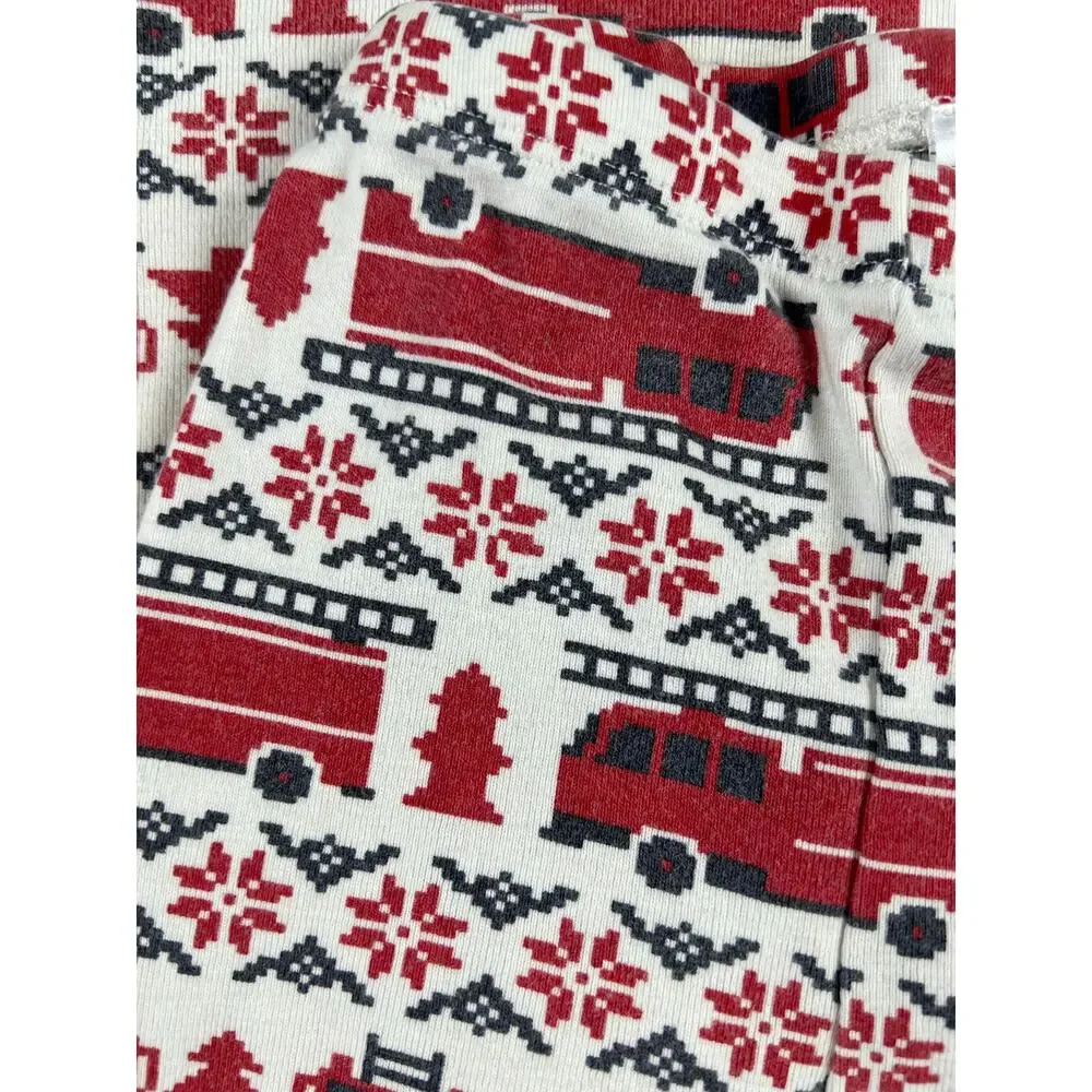 Gap Fire Truck Holiday Fair Aisle Pajamas 18-24 months